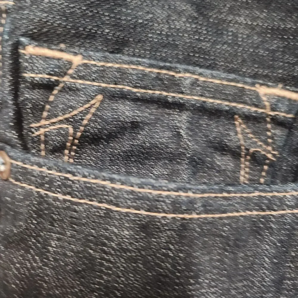 True Religion Ricky Jeans Mens 40x34 Black Straight Dark Wash Denim Pants